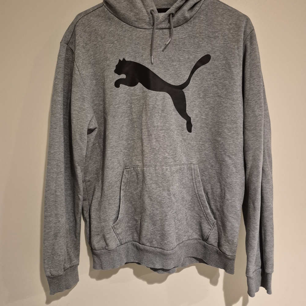 Puma Gray Hoodie with Black Logo